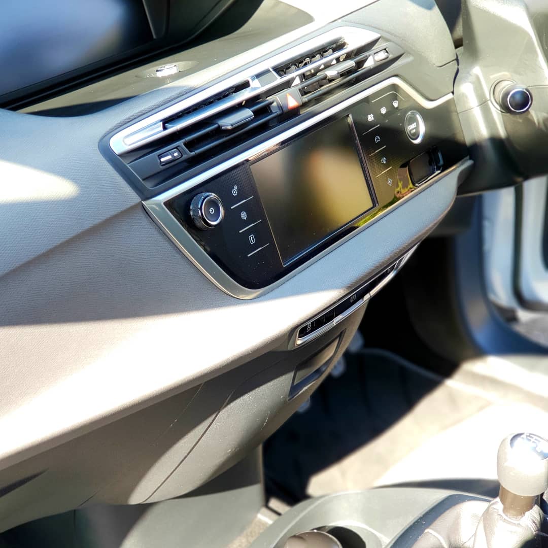 Close view of a cleaned dashboard and centre console